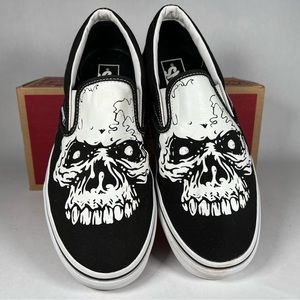 Glow in the Dark Skull Vans slip ons